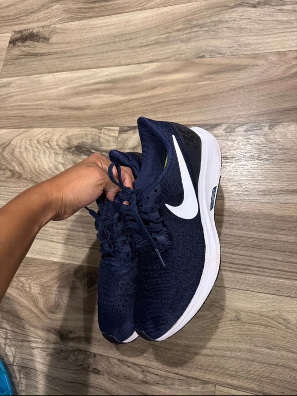 Nike Women's Navy and White Running Sneakers